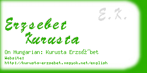 erzsebet kurusta business card